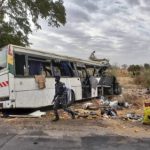 KAFFRINE, SENEGAL - JANUARY 8: A view from the collision of two buses in the West African country of Senegal early Sunday that claimed the lives of 38 people and injured 87 others in Kaffrine, Senegal on January 8, 2023. (Photo by Abdoulaye Ba/Anadolu Agency via Getty Images)